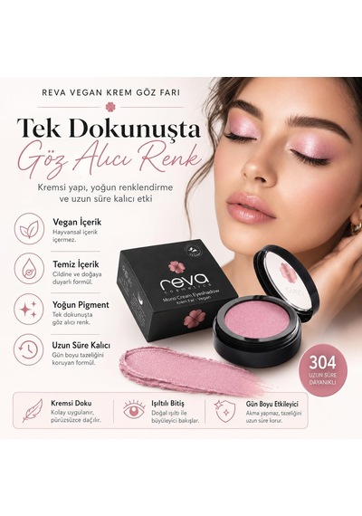 Vegan Krem Göz Farı - No. 304 Temiz Içerik, Uzun Süre Kalıcı & Mono Cream Eyeshadow Diğer