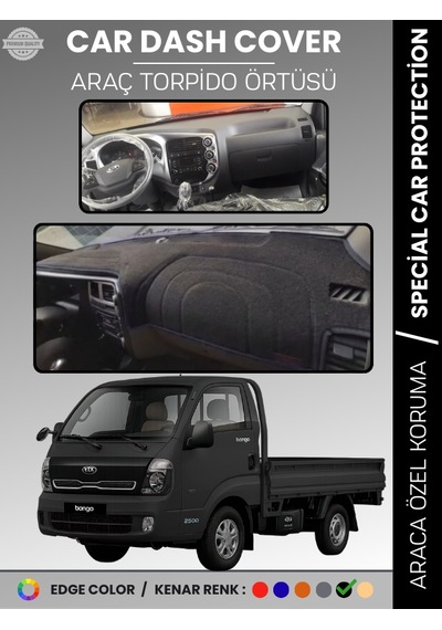 Kia Bongo 2020+ Torpido Örtüsü Ön Panel Torpido Koruma Tam Uyum Tam Uyum Kaymaz Kolay Montaj - 643 Stiloto