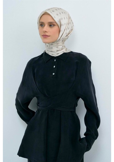 Armine İpek Eşarp 2026 Yaz - 9544-85 Ekru Twill