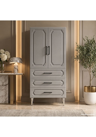 Midyat Çok Amaçlı Dolap 60 Cm 2 Kapak 3 Çekmece Koyu Taşbahçe - Çok Amaçlı Kiler Dolabı Kahverengi Midyat Çok Amaçlı Dolap 60 Cm 2 Kapak 3 Çekmece Koyu Taşbahçe - Çok Amaçlı Kiler Dolabı Kahverengi
