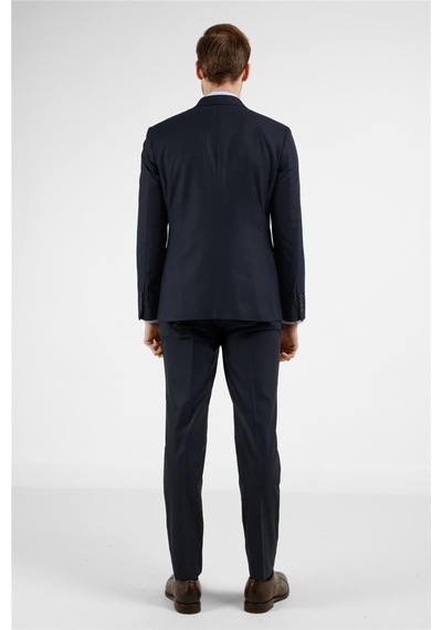 İmza Lacivert Kırlangıç Yaka 6 Drop Slim Fit Takım Elbise 1001255172 Lacivert
