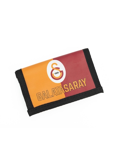 Galatasaray Parçalı Suni Deri Cüzdan Sarı - Kırmızı