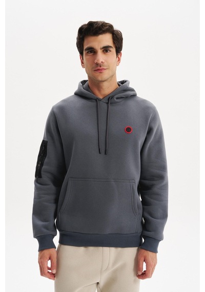 AR-MA Arma Erkek Regular Fit 3 İplik Şardonlu Kanguru Cepli Kapüşonlu Sweatshirt Pamuk Polyester Karışımı K30254629202 Gri AR-MA Arma Erkek Regular Fit 3 İplik Şardonlu Kanguru Cepli Kapüşonlu Sweatshirt Pamuk Polyester Karışımı K30254629202 Gri