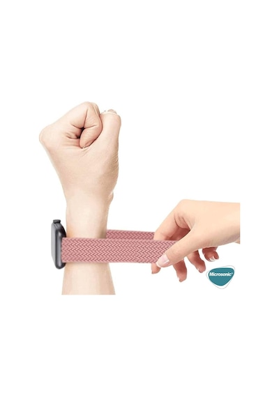 Apple Watch Series 9 41mm İçin Kordon, Large Size, 160mm Knitted Fabric Single Loop Sarı Watch Series 9 41mm İle Uyumlu Kordon - Sarı Diğer