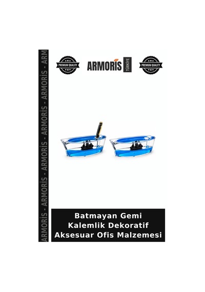 Batmayan Gemi Kalemlik Dekoratif Aksesuar Ofis Malzemesi Çok Renkli