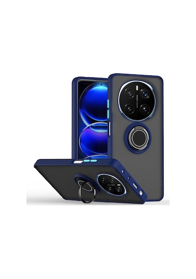 Adige Honor Magic 7 Pro Kılıf Montreal Yüzüklü Standlı Arkası Buğulu Araç Tutucu Özellikli Lacivert