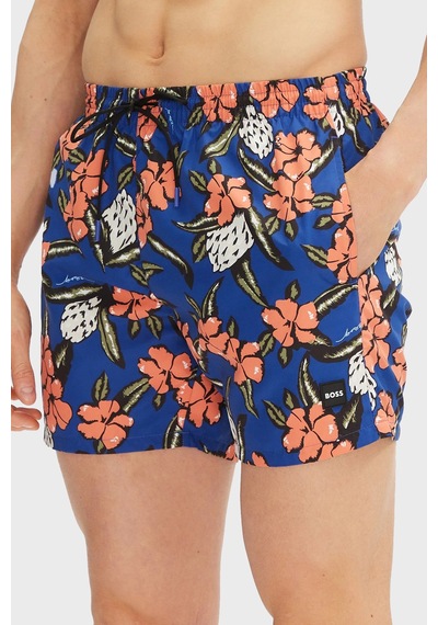 Boss Erkek Short 50508844 427 Mavi-turuncu Mavi-turuncu