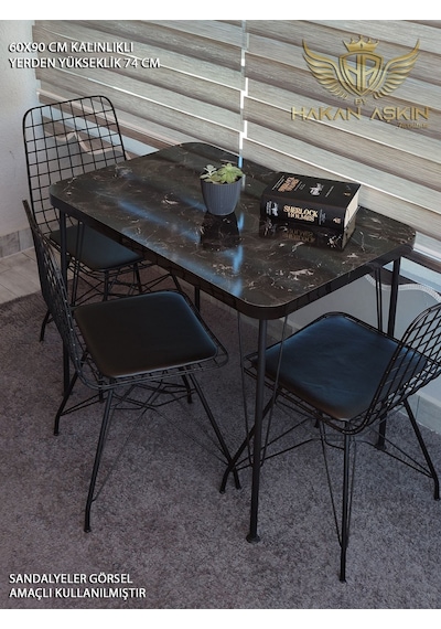 By Hakan Aşkın Siyah Metal Ayaklı 60x90 Cm Kalınlıklı Tek Masa Black Marblemutfak - Balkon - Çalışma Masası Black Marble / Siyah Mermer By Hakan Aşkın Siyah Metal Ayaklı 60x90 Cm Kalınlıklı Tek Masa Black Marblemutfak - Balkon - Çalışma Masası Black Marble / Siyah Mermer