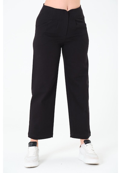 Sortie Collection Kemersiz Gabardin Pantolon Siyah