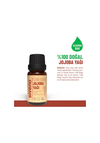 Siveno %100 Doğal Jojoba Yağı Soğuk Sıkım 10 ML