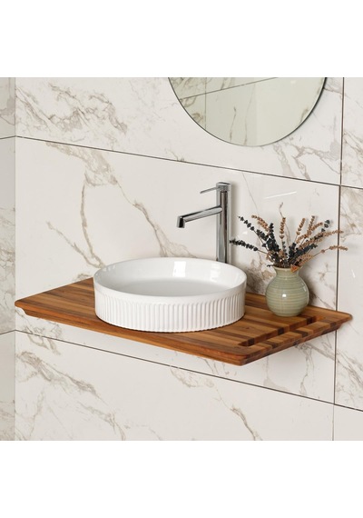 Lena EY-4701 Tezgah Üstü Lavabo Beyaz