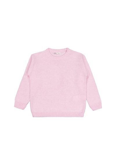 Civil Girls Düz 6-9 Yaş Kazak Pembe