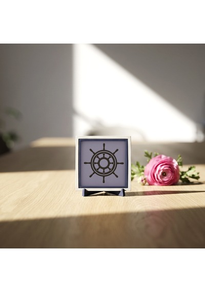 Gemi Dümeni Formlu Modern Dekoratif Obje, Ev Ve Ofisiniz İçin Modern Bir Dokunuş 10x10 Cm