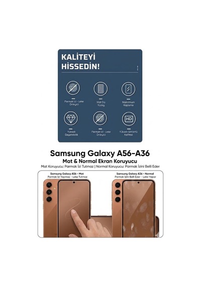 Samsung A36 A56 Uyumlu Mat Ekran Koruyucu Seramik Nano Tam Kaplar
