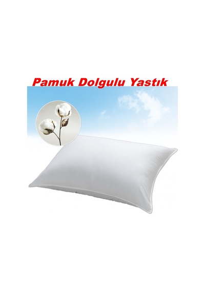 2 Adet Pamuk Yastık 2 KG %100 Doğal Pamuk Dolgulu 50x70