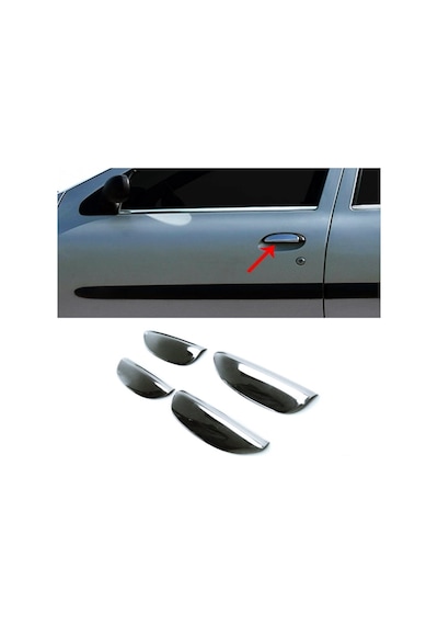 Renault Clio 2 Symbol Krom Kapı Kolu 4 Kapı Pçelik 1998-2005