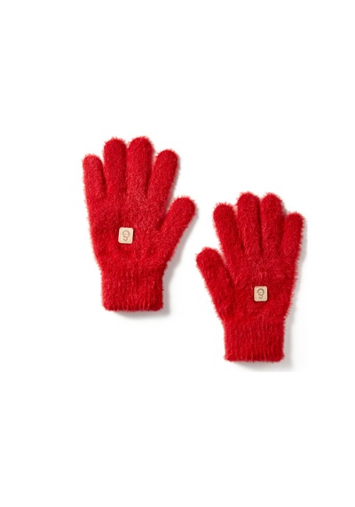Gsstore Galatasaray Kadın Peluş Eldiven K252270 Kırmızı