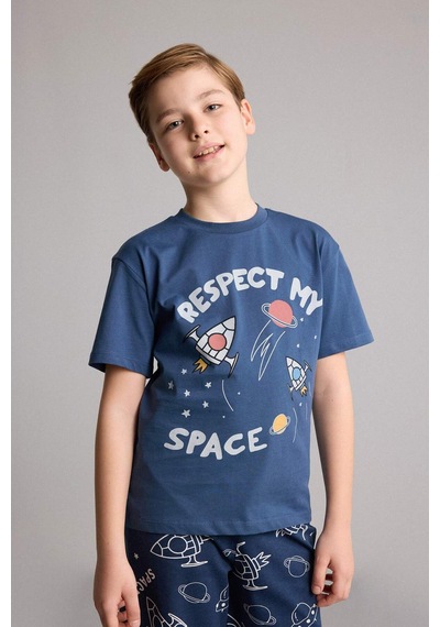 Defacto Regular Fıt Baskılı Şort Tişört 2li Pijama Takımı Erkek Çocuk H0374a826smın249 İndigo-ın249 Defacto Regular Fıt Baskılı Şort Tişört 2li Pijama Takımı Erkek Çocuk H0374a826smın249 İndigo-ın249