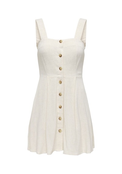 Only Onlsıesta Lınen Bl Short Strap Dress Pnt Kadın Gri Elbise - 15370390