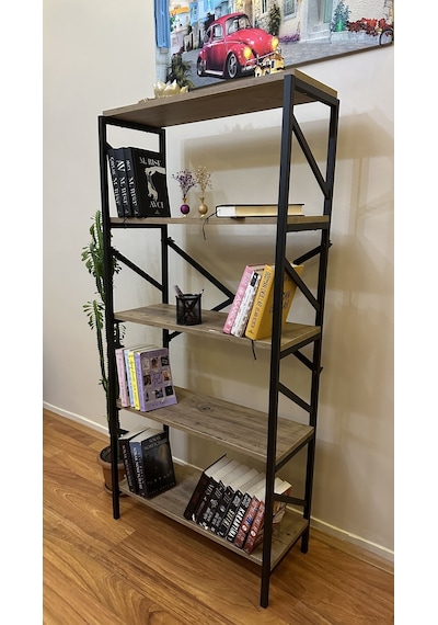 Modern Style Home Metal Kitaplık 5 Raflı Çok Amaçlı Dosya Kitap Rafı Ofis Salon Raf 150 Cm Ceviz Kahverengi Modernk03 Modern Style Home Metal Kitaplık 5 Raflı Çok Amaçlı Dosya Kitap Rafı Ofis Salon Raf 150 Cm Ceviz Kahverengi Modernk03