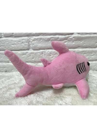 Sevimli Köpek Balığı Peluş 25 Cm - Uyku Ve Oyun Arkadaşı Peluş Oyuncak - Pembe Renkli