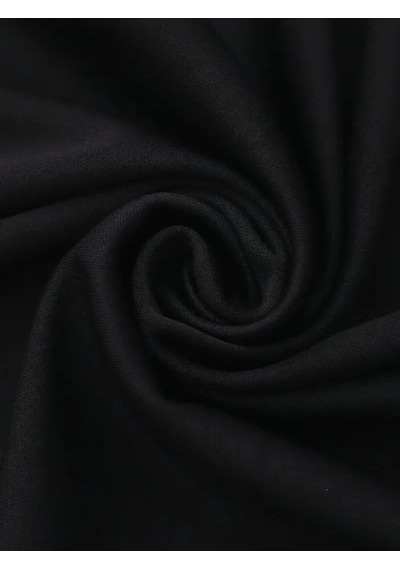 De'charme Baskılı Oversize Bisiklet Yaka T-shirt - Siyah