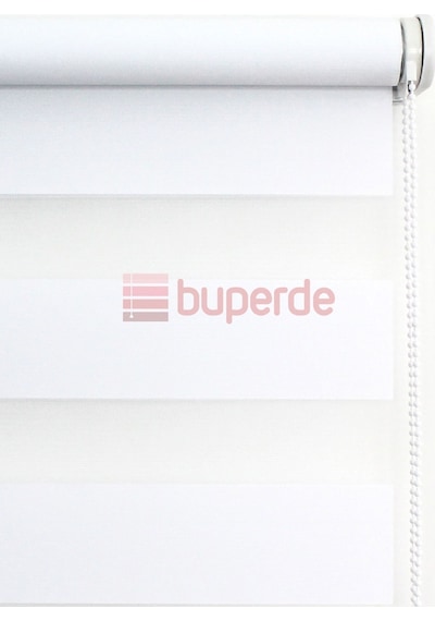 Buperde Optik Beyaz (Kar Beyazı) Eko Zebra Stor Perde