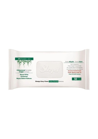 Sleepy Easy Clean 50'li Yüzey Temizlik Havlusu 2 Adet