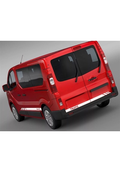 Renault Trafic Yan Kapı Ve Arka Kapı Şerit Sticker Etiket Modeli