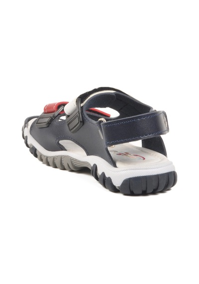 Lacivert Kırmızı Cırtlı Erkek Çocuk Spor Sandalet 173110 P Lacivert Kırmızı