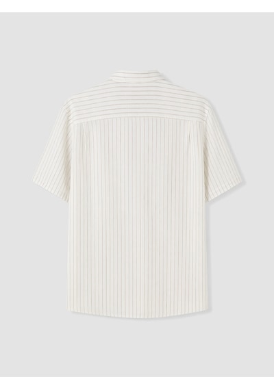 Lcwaıkıkı Classic Sarı Regular Fit Çizgili Poplin Erkek Gömlek