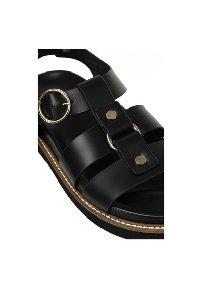 Nine West Hermon 5fx Siyah Kadın Kalın Taban Sandalet 000000000101944629 Siyah