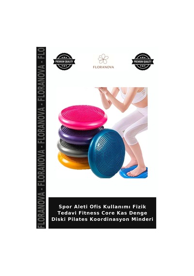 Spor Aleti Ofis Kullanımı Fizik Fitness Core Kas Denge Diski Pilates Koordinasyon Minderi Çok Renkli