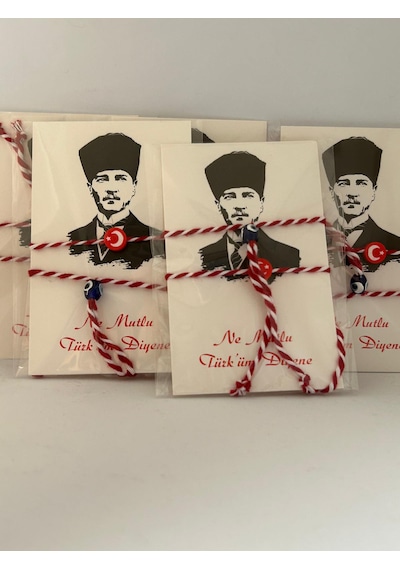 Marteniçka Dilek Ve Şans Bilekliği 25 Adet Resmi Bayramlar İçin Özel Beyaz - Kırmızı