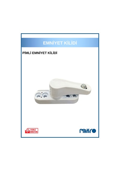 Pvc Kapı Pencere Pimapen Balkon Kapısı Çocuk Emniyet Kilidi Güvenlik Pimli Metal Beyaz
