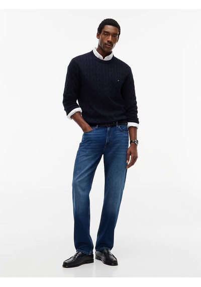 Tommy Hilfiger Erkek Classic Cable Crew Kazak Lacivert