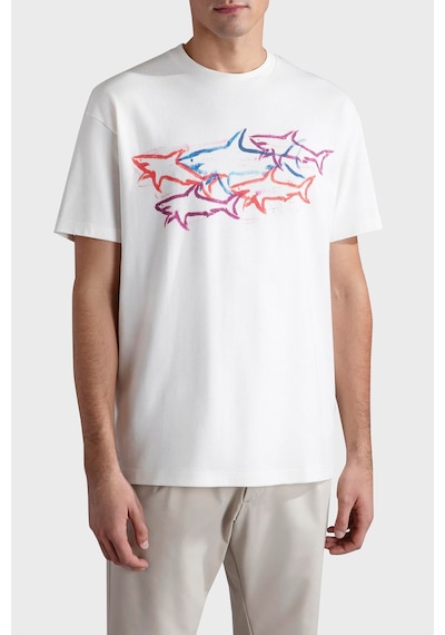 Paul & Shark Erkek T Shirt 24411115 490 Beyaz Beyaz