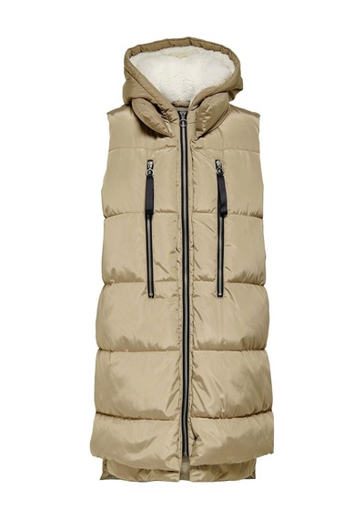Only Onlnora Puffer Waistcoat Cc Otw Kadın Yeleği 15235033-CROCKE Krem