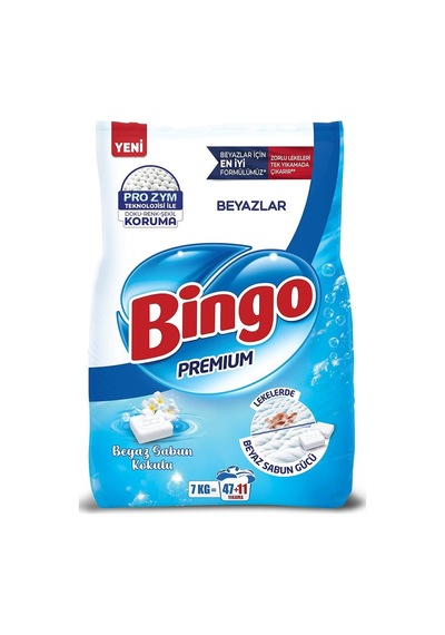 Bingo Premium Toz Çamaşır Deterjanı 7 Kg Beyaz Sku: Zeus8690010387851
