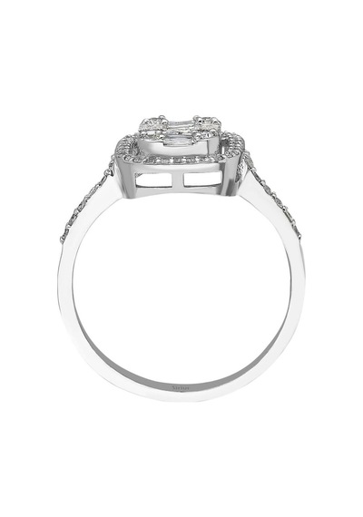 Sirius F Renk 0,55 Karat Baget Pırlanta Yüzük 0841R0042