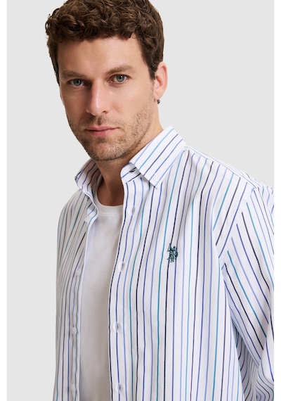 U.S. Polo Assn. Erkek Petrol Uzun Kollu Gömlek 50324651 Vr102