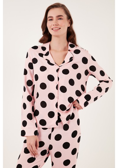 Lela Reguar Fit Yumuşak Dokulu Bayan Pijama Takımı 611Pt288Y Siyah