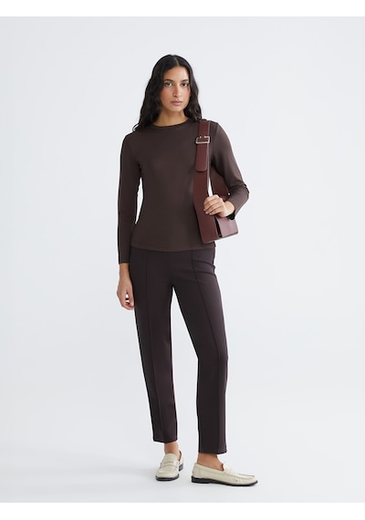 Lcw Modest Kahverengi Dar Fit Kadın Pileli Pantolon