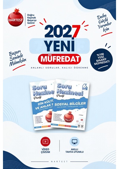 Nartest Yayınevi 2027 6. Sınıf Din Kültürü Ve Ahlak Bilgisi + Sosyal Bilgiler Yeni Müfredat Bağlam Temelli Soru Hazinesi Seti 2 Kitap