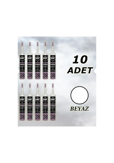 Silikonize Mastik Beyaz 500 Gr, 10 Adet