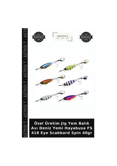 Özel Üretim Jig Yem Balık Avı Deniz Yemi Hayabusa Fs 418 Eye Scabbard Spin 40gr