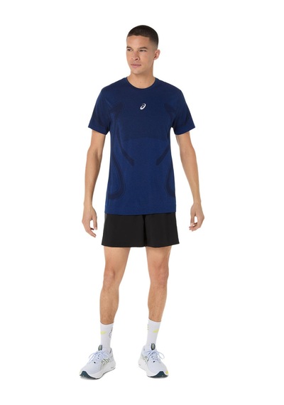 Asics Road Seamless Ss Top Erkek Lacivert Kısa Kollu Tshirt 2011d355-400 Lacıvert