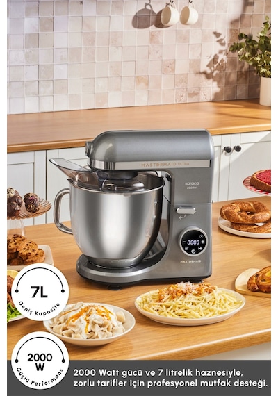 Karaca Mastermaid Chef Ultra D2000 W Dijital Ekranlı Hamur Yoğurma Makinesi