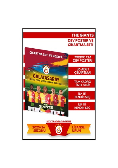 Galatasaray - The Gıants 2025/26 Poster Ve Çıkartma Seti