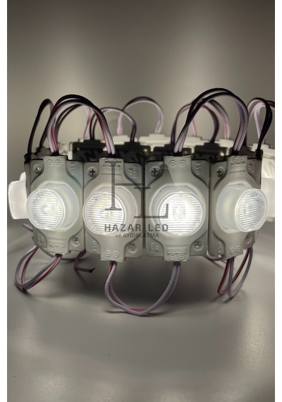 12 Volt 1.5 Watt Tek Mercekli Modül Led Natural Beyaz 4000k 10 Adet